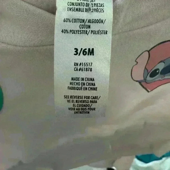 NWT Disney Girls Set Fleece Hooded Ruffle Short Sleeve Shirt and Shorts Sz 3-6MO - Picture 10 of 12